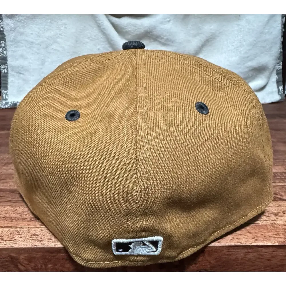 '47 Brand Cincinnati Reds MLB Camel Tan/Black 2-Tone Fitted Hat Cap 7 1/8
